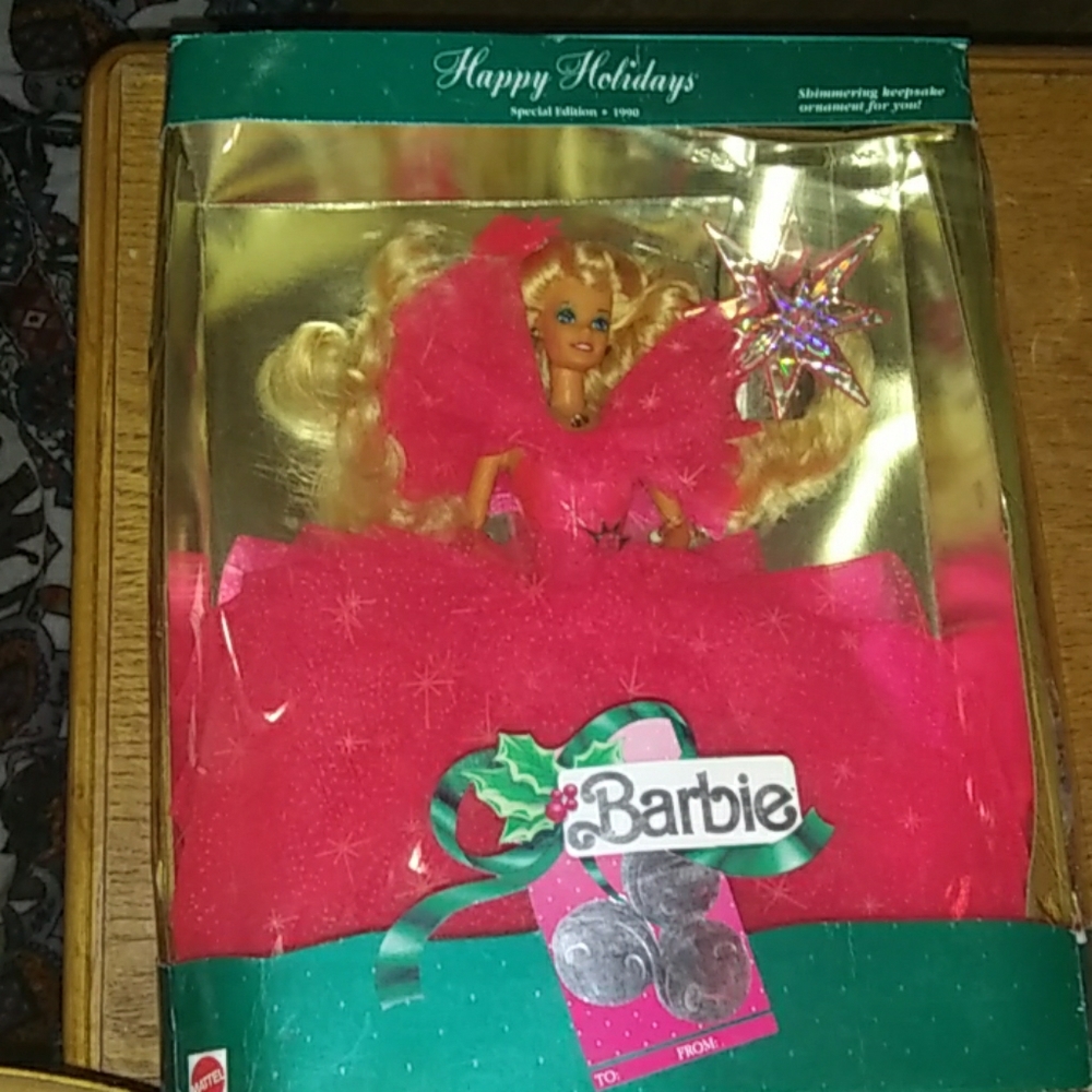 1990 Holiday Barbie & Ornament